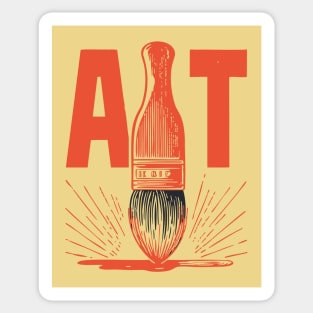 Bold Artist Paintbrush Graphic for Creative People Sticker